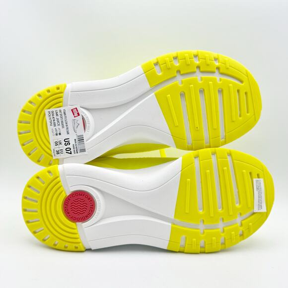 FitFlop Womens VITAMIN FFX Sports Sneakers US 7 Yellow Glow-in-the-Dark Knit NIB - Picture 12 of 13